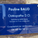 Pauline Baud Ostéopathe, Ostéopathieà BEIGNON
